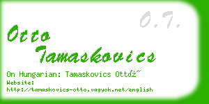 otto tamaskovics business card